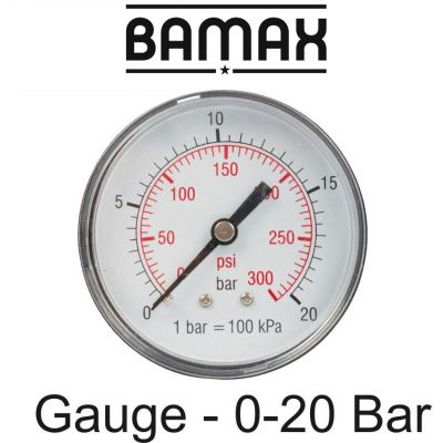 Pressure Gauge 0-20bar1/4rear 63mm D6314r20 Packaged